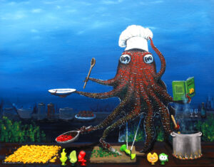 Teresa Making Nachos